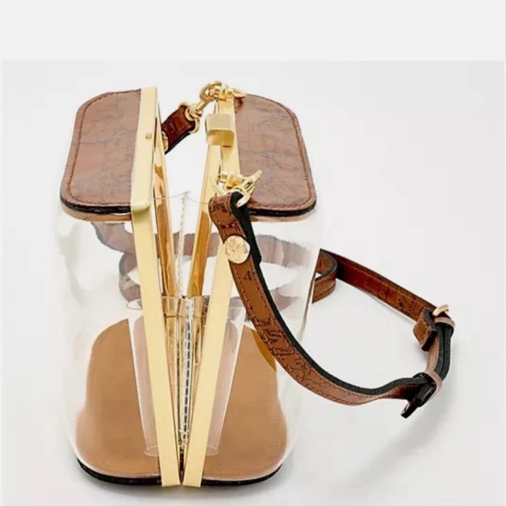 Patricia Nash Clear and Brown Crossbody Bag - Picture 5 of 8